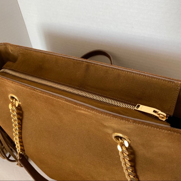 Saint Laurent fringe suede tote bag - Picture 10 of 12